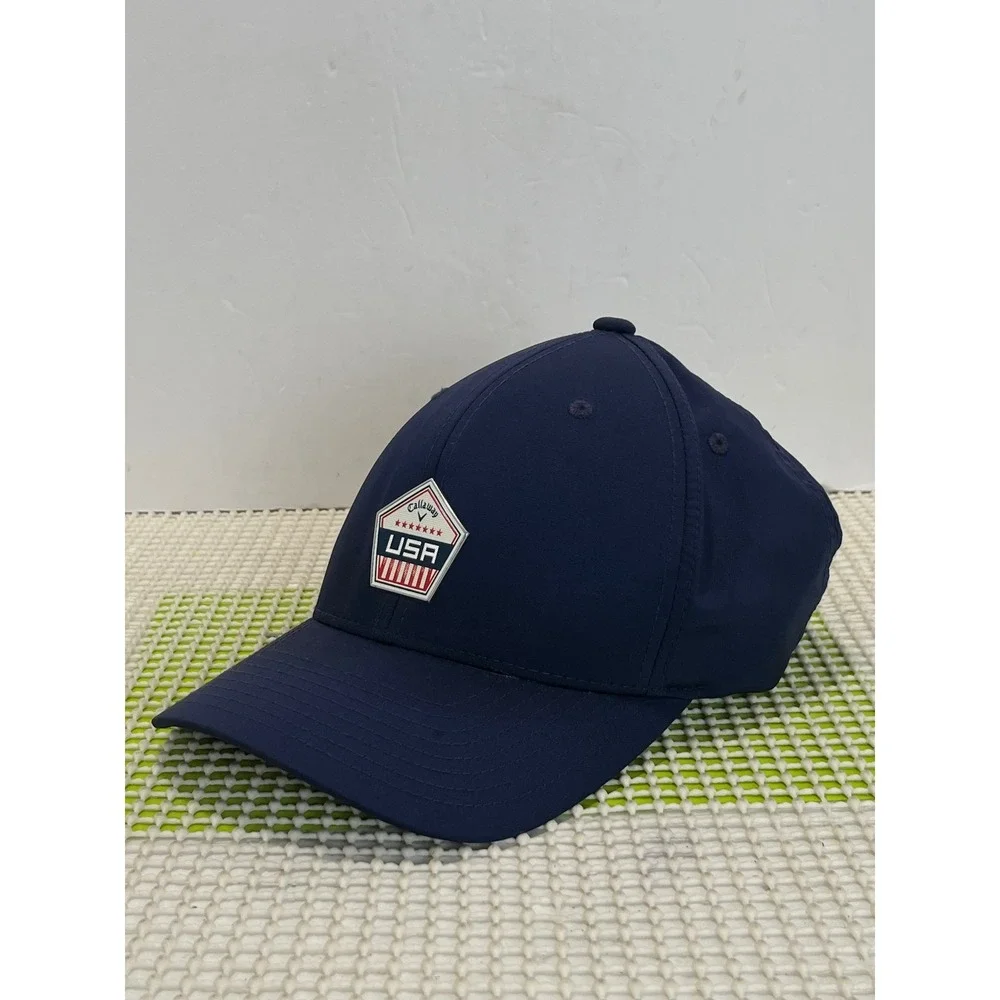 Callaway USA Golf Hat Cap Navy Blue Snapback Flexfit 110 One size